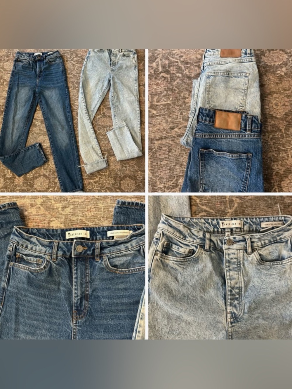 American Eagle Outfitters Straight Leg Jeans - Dark Wash & Light Wash - Picture 2 of 2